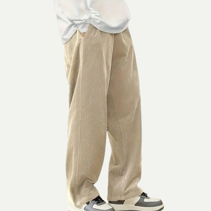 Loose-Fit Corduroy Drawstring Pants