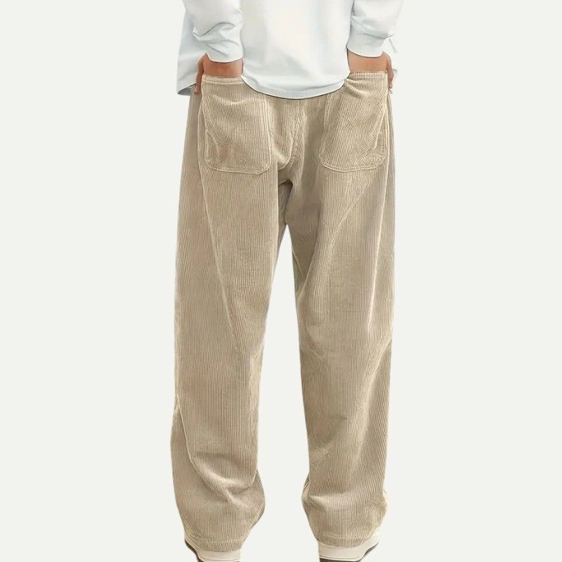 Loose-Fit Corduroy Drawstring Pants