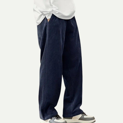 Loose-Fit Corduroy Drawstring Pants