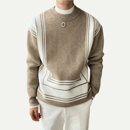 Men's Color-Block Pullover Sweater