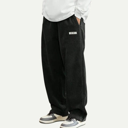 Loose-Fit Corduroy Drawstring Pants