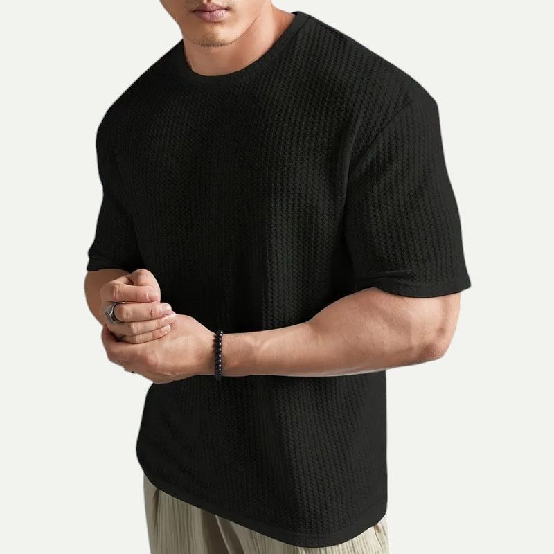 Men's Textured Crew Neck Shirt