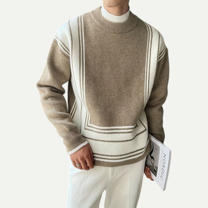 Men's Color-Block Pullover Sweater