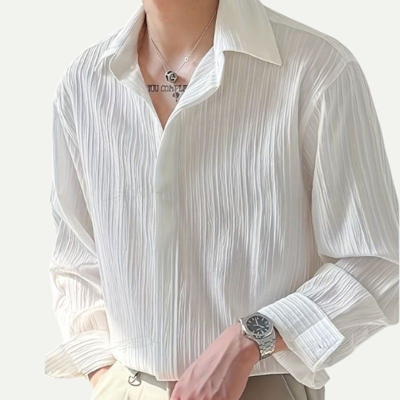 Button-Up Long Sleeve Blouse