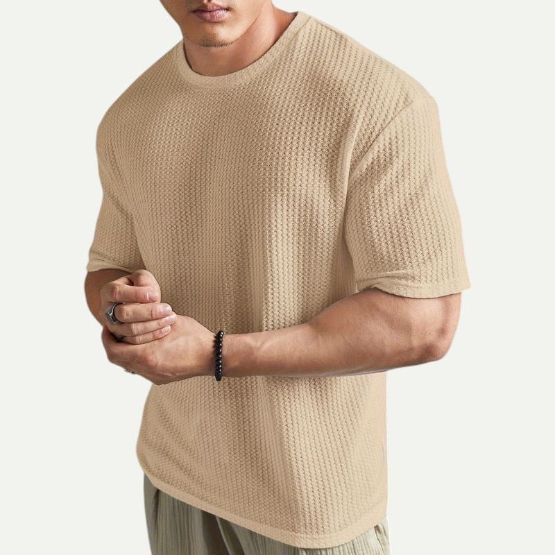 Men's Textured Crew Neck Shirt