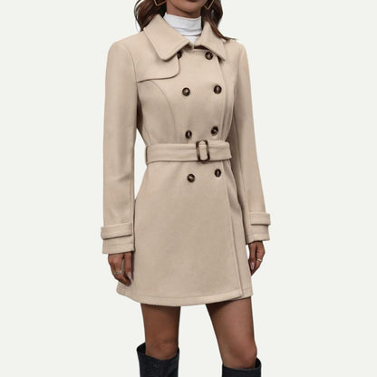 Elegant Belted Coat for Fall & Winter