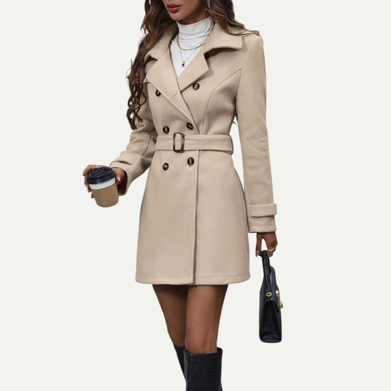 Elegant Belted Coat for Fall & Winter