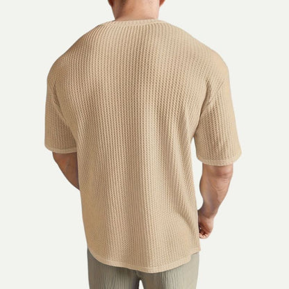 Men's Textured Crew Neck Shirt