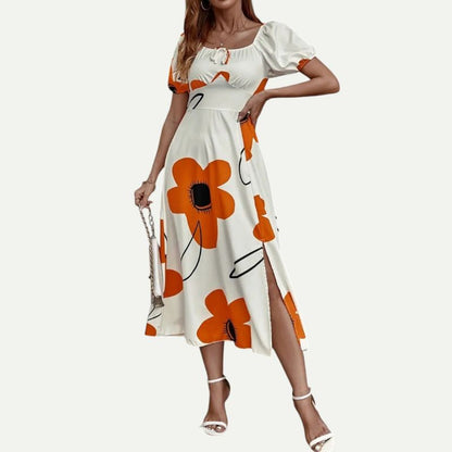 Floral Off-Shoulder Midi Dress