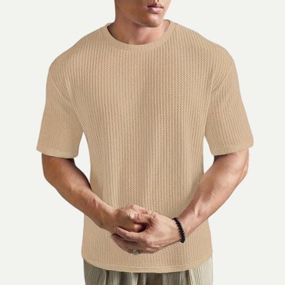 Men's Textured Crew Neck Shirt