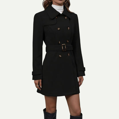 Elegant Belted Coat for Fall & Winter