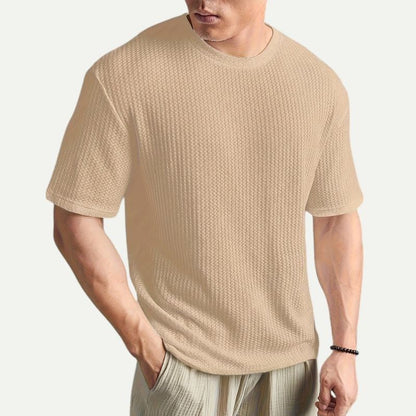 Men's Textured Crew Neck Shirt