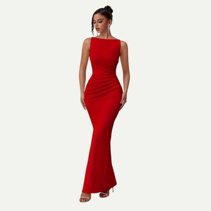 Off-Shoulder Slit Maxi Dress