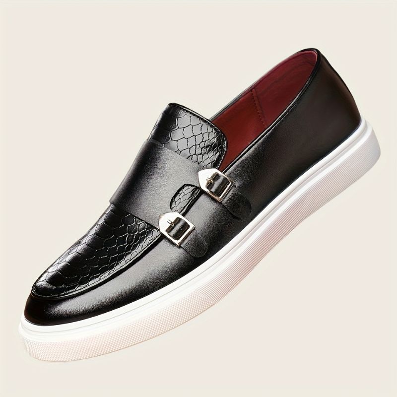 Vintage Buckle Strap Loafers