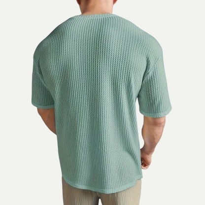 Men's Textured Crew Neck Shirt