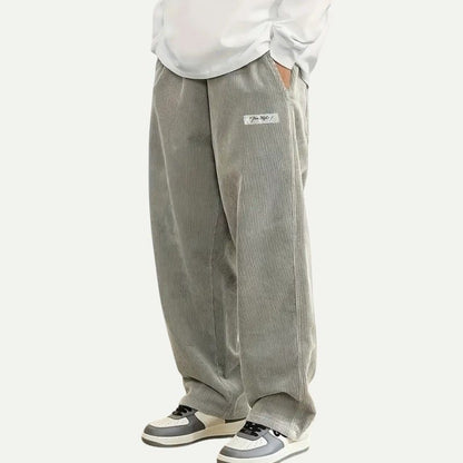 Loose-Fit Corduroy Drawstring Pants